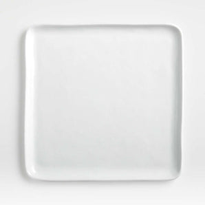 Plato llano cuadrado de porcelana Mercer