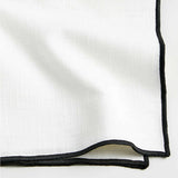 Merrow Stitch Crisp White Organic Cotton Napkin.