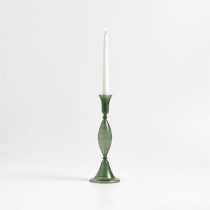 Candelabro cónico de vidrio Milano de 12,5"
