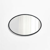 Mirabella Black Metal Oval Wall Mirror 25.75"x40".