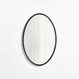 Mirabella Black Metal Oval Wall Mirror 25.75"x40".