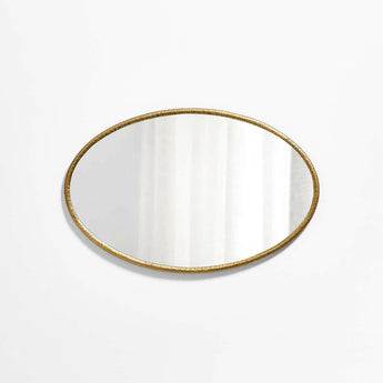 Mirabella Brass Metal Oval Wall Mirror 25.75"x40".