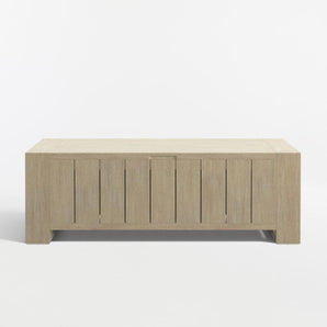 Banco de almacenamiento de madera para exterior Mallorca de 54"