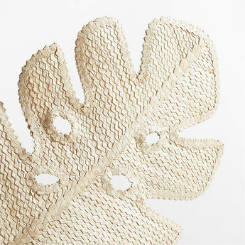 Faux Monstera Rattan Leaf.