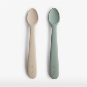 Cucharas de silicona Baby Mushie (paquete de 2)