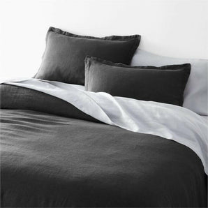 Black Natural Hemp Fiber Duvet Cover..