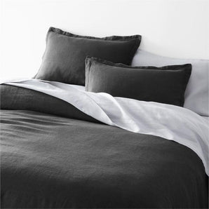Black Natural Hemp Fiber Duvet Cover..