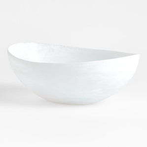 ENaya Resin Serving Bowl White.