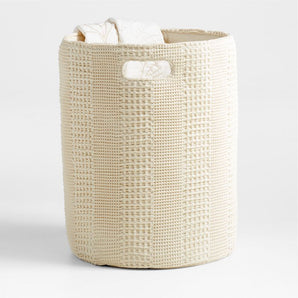 Kids Nella Cotton Waffle Weave Hamper with Handles