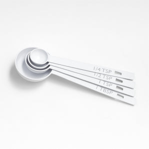 Nera Matte White Measuring Spoons.