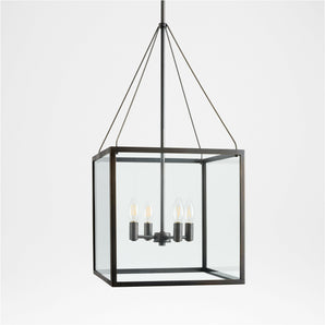 Nolan Square Pendant Black.