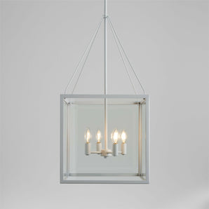 Nolan Square Pendant White.