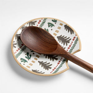 Reposacucharas de cerámica con diseño nórdico Fair Isle