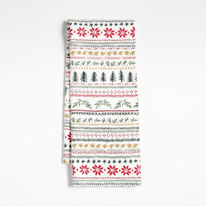 Paño de cocina de algodón orgánico con diseño nórdico Fair Isle