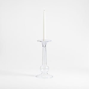 Ophelia Clear Glass Taper Holder