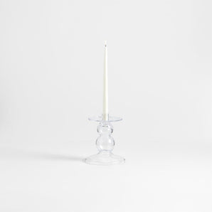 Ophelia Clear Glass Taper Holder