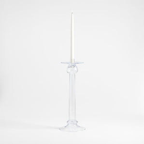 Ophelia Clear Glass Taper Holder