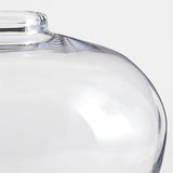 Ophelia Clear Hand Blown Glass Round Vase 10.