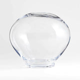 Ophelia Clear Hand Blown Glass Round Vase 12.