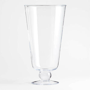 Ophelia Clear Hand Blown Glass Tall Vase 22".