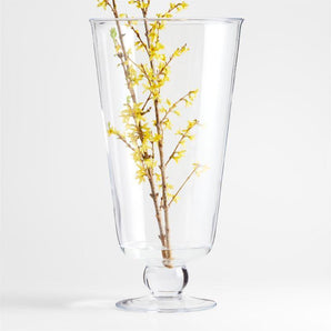 Ophelia Clear Hand Blown Glass Tall Vase 22".