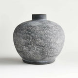 Ophelia Matte Black Round Vase 10".