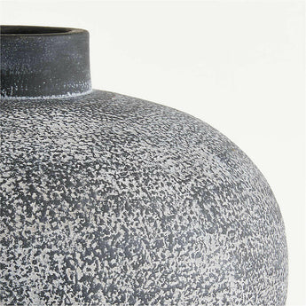 Ophelia Matte Black Round Vase 10".