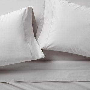 Favorite Organic Cotton Percale Dove Bed Sheet Set