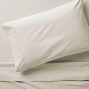 Favorite Organic Cotton Percale Ivory Twin/Twin XL Bed Sheet Set.