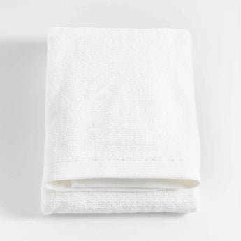 Bright White Antimicrobial Organic Cotton Bath Towel.