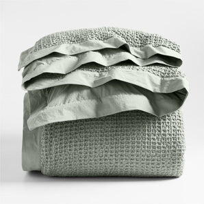 Organic Cotton Waffle Duvet Cover