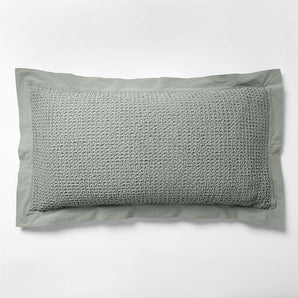 Funda de almohada de algodón orgánico con diseño de gofre