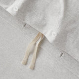 Cozysoft Organic Cotton Jersey Heathered Ivory Full/Queen Duvet Cover.