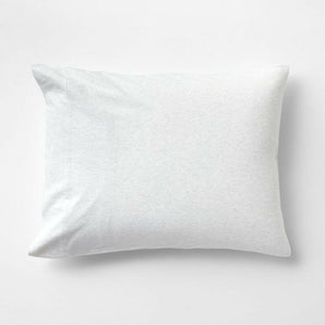 Cozysoft Organic Cotton Jersey Heathered Ivory Standard Pillow Sham.