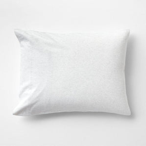 Cozysoft Organic Cotton Jersey Heathered Ivory Standard Pillow Sham.