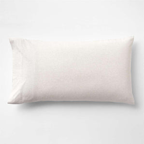 Cozysoft Organic Jersey Oatmeal Brown King Pillow Sham.