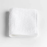 Quick-Dry White Organic Cotton Washcloth.