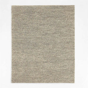 Alfombra de mezcla de lana Orly tejida a mano en tonos crema y gris, 1,83 m x 2,74 m