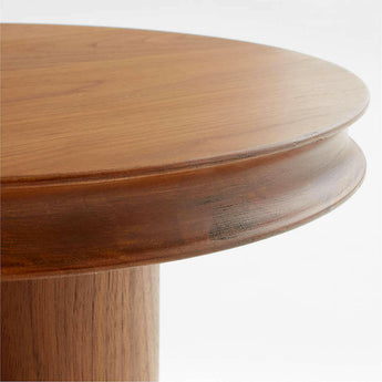 Oro Natural Walnut Wood Tiered Side Table.