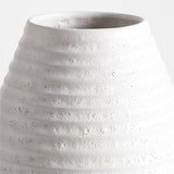 Otsu Tall White Ceramic Textured Vase 16".