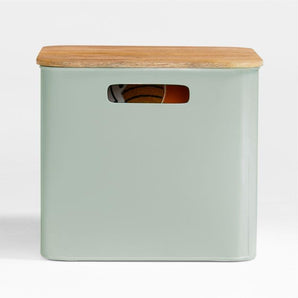 Lrg Outline Bin Lid Sage.