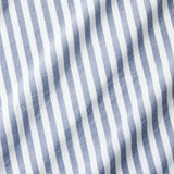 Oxford Shirting Light Indigo Blue Organic Cotton Reversible King Bed Pillow Sham.