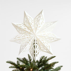 Estrella de papel para la parte superior del árbol de Navidad
