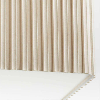 Patrice Ivory Linen Fabric Pendant Light.