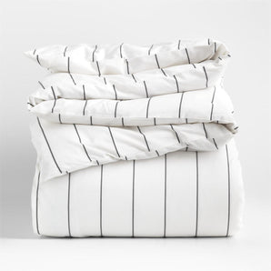 Impasto Weft Stripe Grey Queen Sheet Set