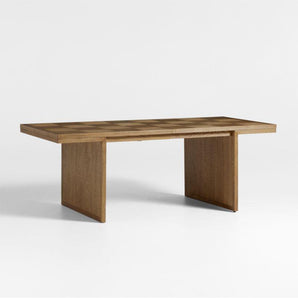 Mesa de comedor extensible Pierre de 82 a 101" de madera de roble marrón claro