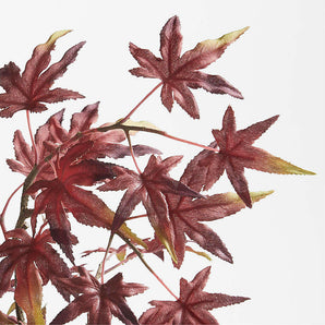 Potted Faux Japanese Maple in Black Pot.