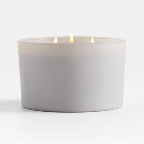 Monochrome No. 5 Rain 3-Wick Scented Candle - Cypress, Geranium and Musk.