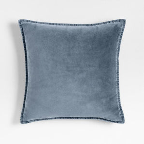 Relaxed Washed Organic Cotton Velvet Throw Pillow