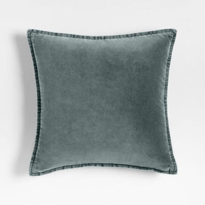 Relaxed Washed Organic Cotton Velvet Throw Pillow